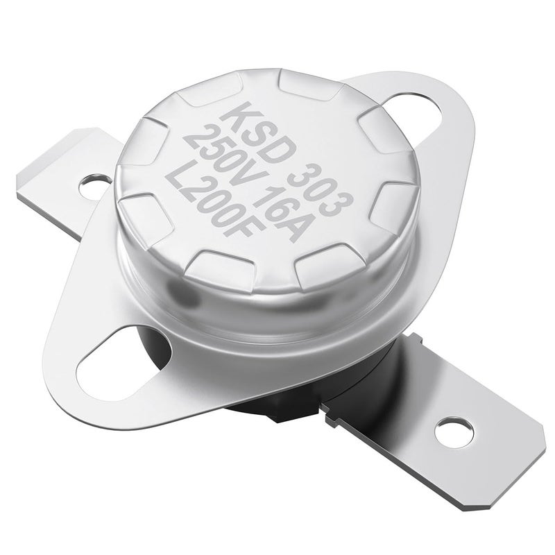 WKZO SRV230-0900 High Limit Switch for Quadra-Fire Classic Bay 1200i & CB1200 Pellet Stoves Snap Disc #2 Safety Sensor Thermodisc,Snap Disc Switch High Temp Limit 200°F, Auto-Reset - Image 1